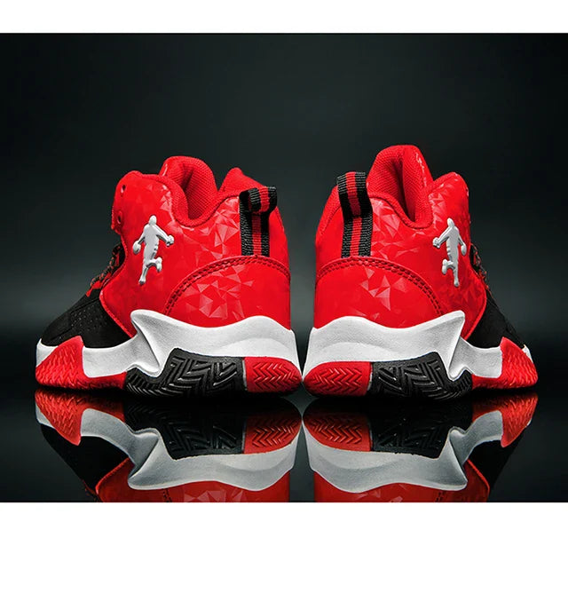 Children Basketball Shoes for Boys Girls Kids Teenagers Breathable Non-slip Lace Up Indoor Outdoor Training Sneakers Tennis Shoe