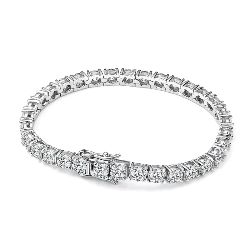 5mm Moissanite Tennis Bracelet Necklace For Women 925 Sterling Silver D VVS1 Lab Diamond with GRA Certificate Jewelry