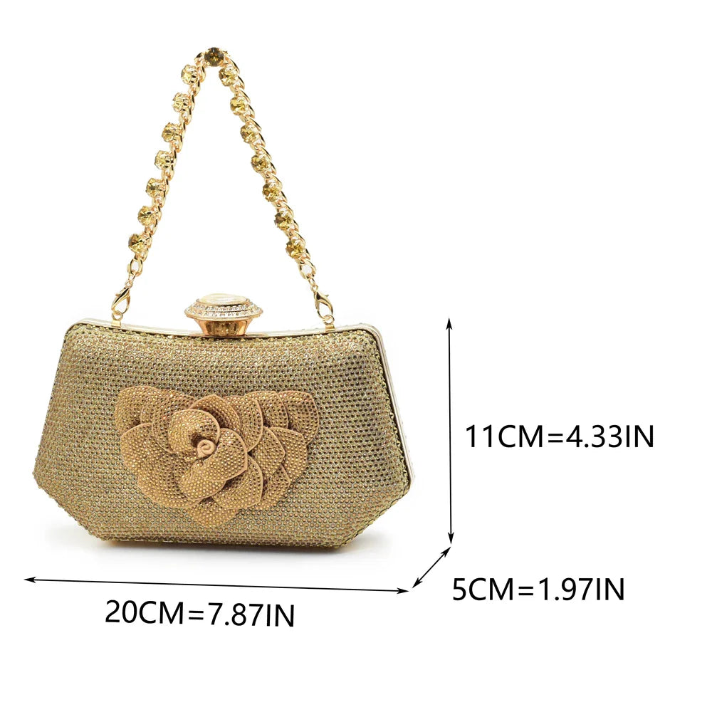 Fashion Nigerian Women Shoes and Bag Set Decorated with Rhinestone in Italy African Party Italian Shoe and Bag Luxury Pumps