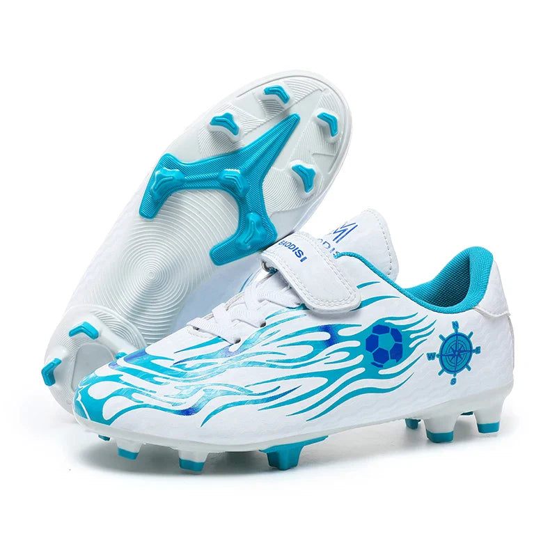 Children Soccer Shoes Kids Football Boots Cleats Boys Lightweight Training Boots Youth Outdoor Futsal Shoes Non-slip Sneakers