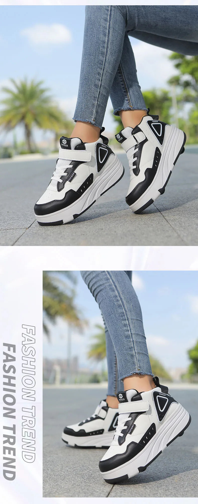 Children Roller Skate Shoes Kids Autumn Children Fashion Casual Sports Toy Birthday Gift Games Boys 4 Wheels Sneakers Girls