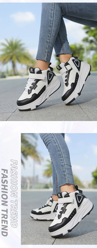 Children Roller Skate Shoes Kids Autumn Children Fashion Casual Sports Toy Birthday Gift Games Boys 4 Wheels Sneakers Girls