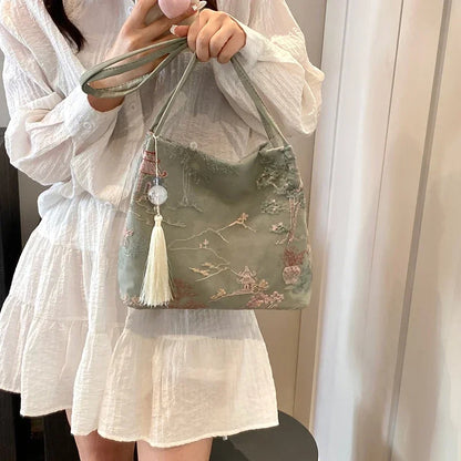 Hot Selling Chinese Style Embroidered Fashionable Women's Shoulder Bag 2026 Summer New Trend Large Capacity Handbag