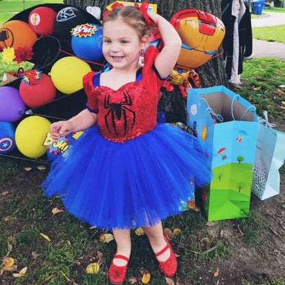 Halloween Spider Costumes for Kids Sequins Dresses Spider Girls Children Carnival Costume Kid Birthday Party chothes
