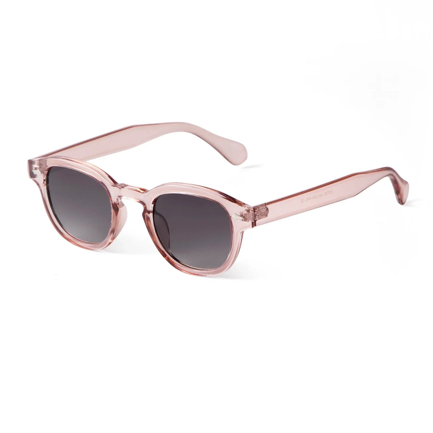 Fashion Transparent Blue Round Sunglasses Women Men 2024 Retro Rivet Tortoise Small Square Sun Glasses UV400 Lunettes De Soleil