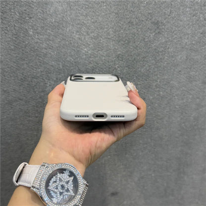 Solid Color PU Leather for Magsafe Case For iPhone 17Air 17Pro 17Pro Max Active Touch Camera Button Lens Protection Cover