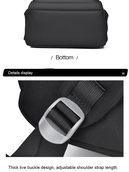 A Multi-layer Waterproof And Stylish Backpack Oxford Large-capacity Simple Commuter Out-of-town Student Backpack