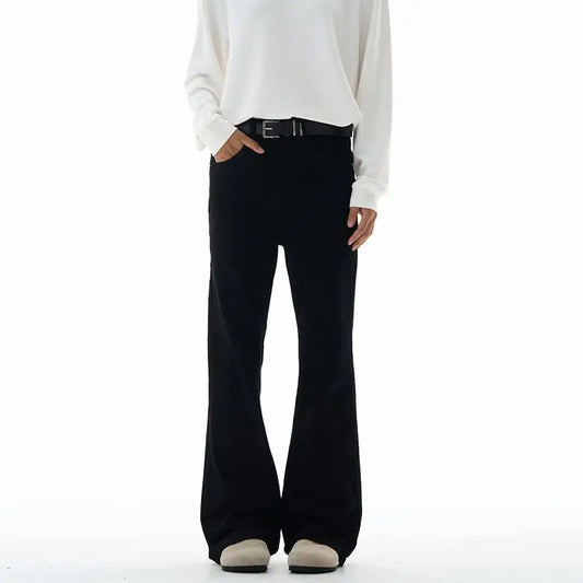 Fashion Men's Vintage Disco Flared Pants Solid Stretch Slim Fit Trousers Hippie Style Casual Wide Leg Pants Male Streetwear