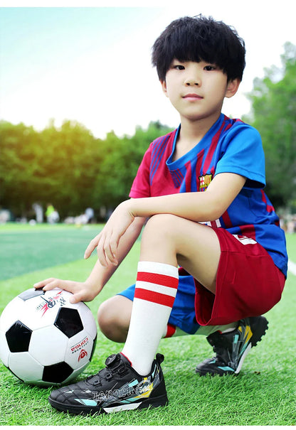 Children's Soccer Shoes Kids Sneakers Non-slip Boys Girls Football Boots Outdoor Ultralight Soccer Trainers Leather Futsal Shoes