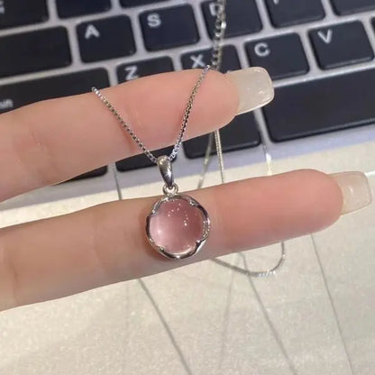 Romantic Cherry Blossoms Flower Necklace For Women Shiny Crystal Zircon Butterfly Flower Pearl Clavicle Chain Girl Party Jewelry