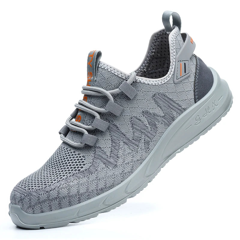 Lightweight Safety Shoes Men Steel Toe Sneakers Puncture Proof Breathable Work Safety Boots Man Comfy Construction Work Shoes