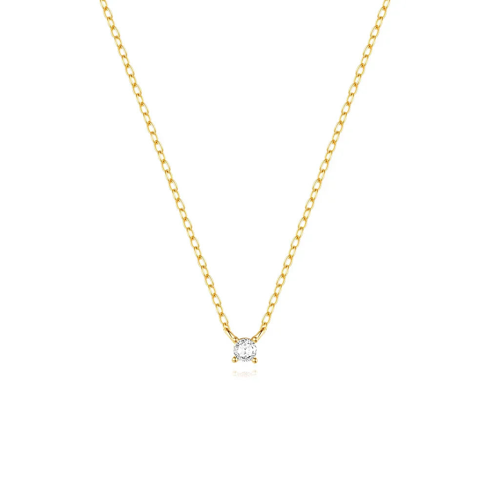 925 Sterling Silver Necklaces Charms for Women Crystal Cross Clavicle Collar Chain Simple Choker Necklace Accessories Gift