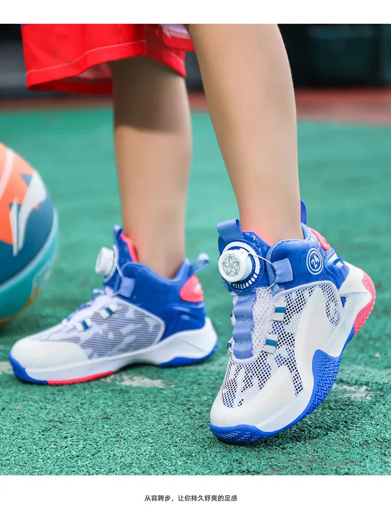 New high-quality breathable and fashionable casual basketball shoes for children and boys