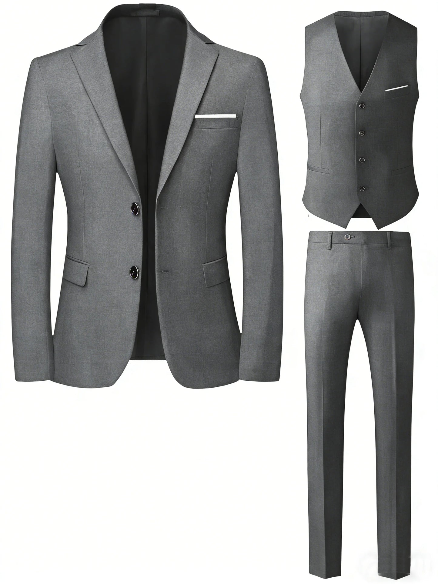 New Arrival Men's 3-Piece Suit Slim Fit Formal Set – Perfect for Wedding, Party, Business, Prom & All Formal Occasions