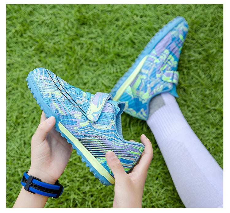 Children Football Shoes Grass Society Indoor Training Original Boy Girl Soccer Shoes Cleats Non Slip Kids Football Field Boots