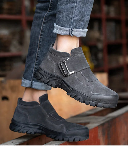 Men Work Safety Shoes Anti-Smashing Steel Toe Puncture Proof Boots Indestructible Work Shoes Construction Work Shoes For Man