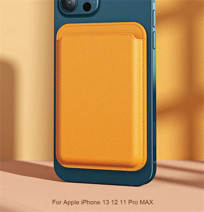 For Magsafe Wallet Card Holder Case For Apple iPhone 17 16 15 14 13 12 Pro Max Magnetic Leather Bag Adsorption Cover Accessory