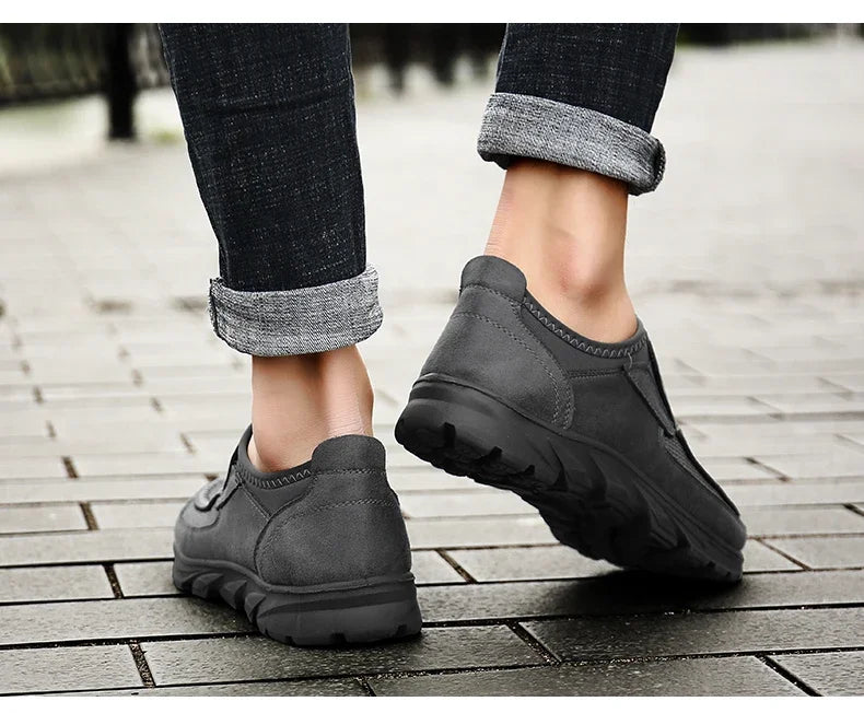 Sapatos Casuais Masculinos Respiráveis Mocassins Tênis Moda Confortável Plano Feito à Mão Retrô Lazer Mocassins Sapatos Masculinos