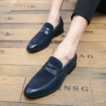 Mens Leather Designer Brand Casual Classic for Men Smile Breathable Office Loafers Formal Business Footwear Dress Shoes Flats 48