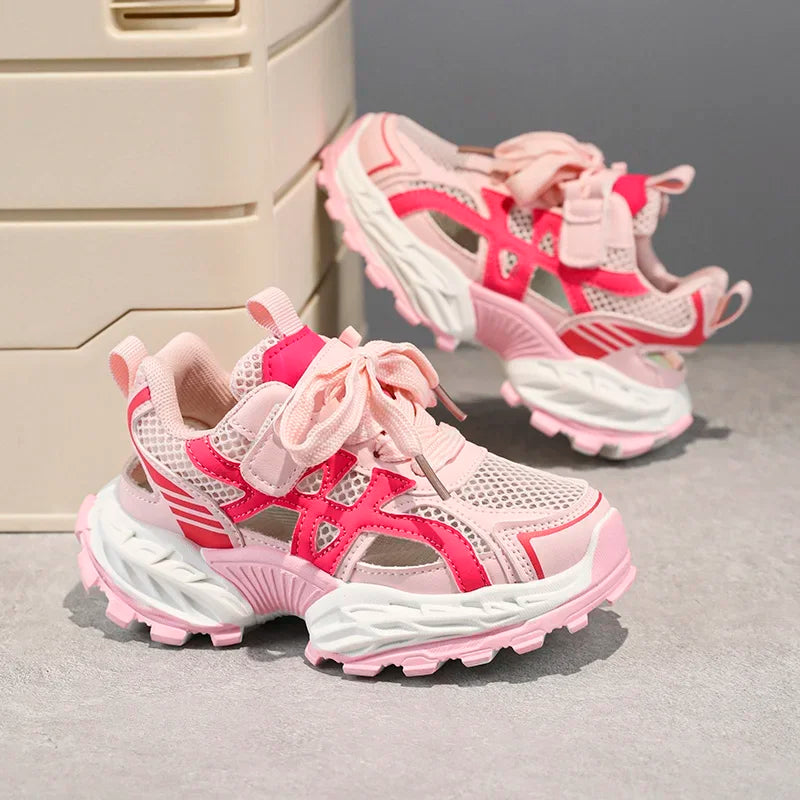 Fashion Kids Soft Chunky Running Sports Shoes Children's Sneakers Boy Spring Summer Mesh Girls School Causal Basketball Shoes