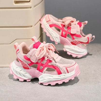 Fashion Kids Soft Chunky Running Sports Shoes Children's Sneakers Boy Spring Summer Mesh Girls School Causal Basketball Shoes