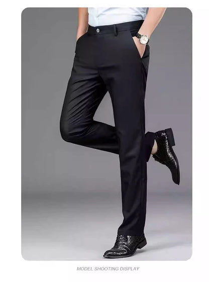 Men's Classic Fit Stretch Golf Dress Work Pants All-Day Comfort Performance Trousers for Business Party Wedding& Travel