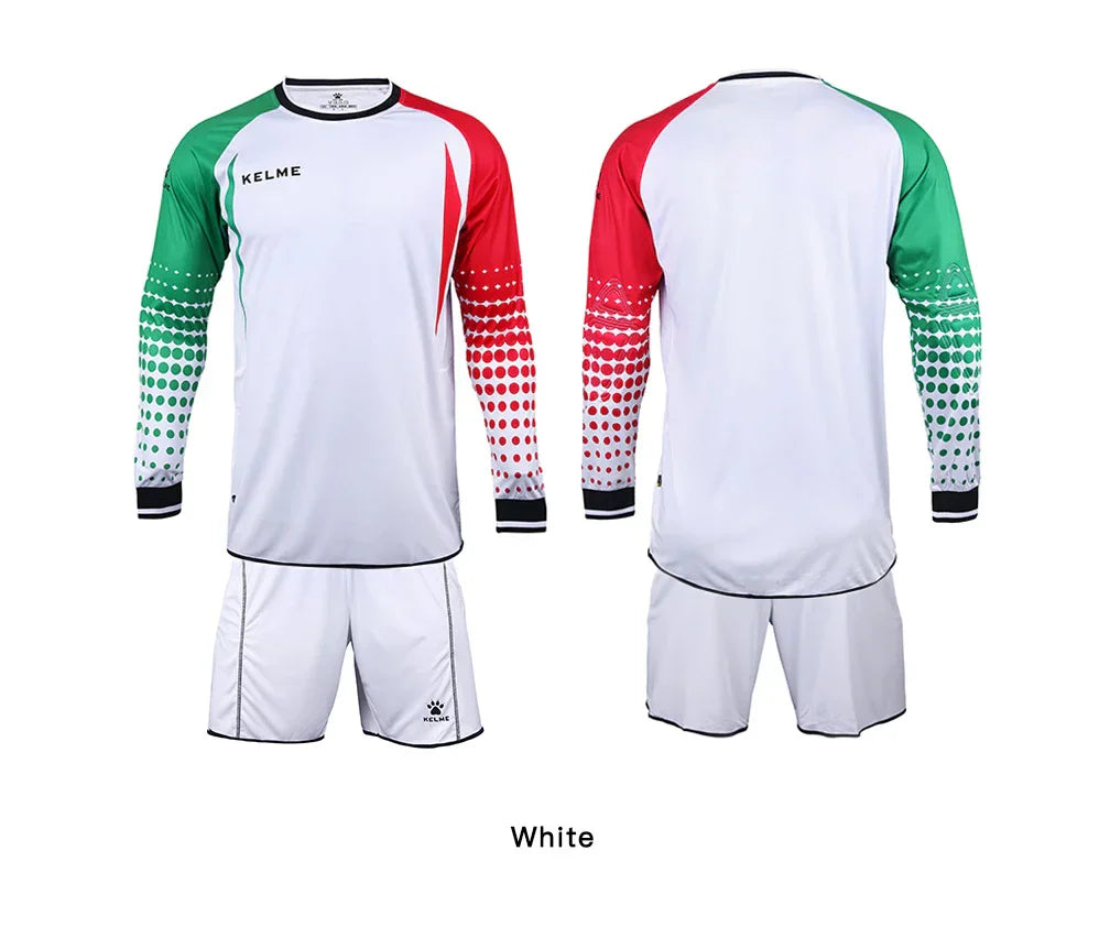 Goalkeeper Jersey Soccer Custom Goaile Jerseys Mens Long Sleeve Football Uniform Shorts Sponge Protector 9161ZB1002