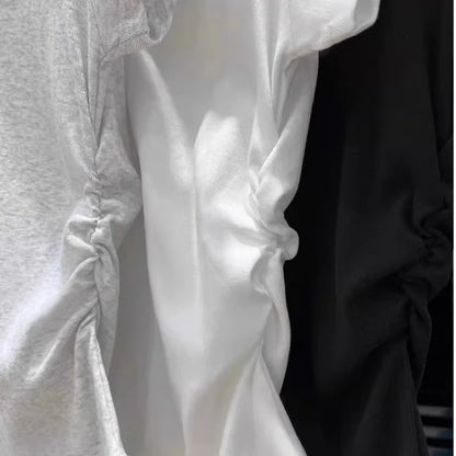 Camiseta Polo Feminina Curta Sexy de Verão em Algodão, Blusa Slim Básica Lisa de Manga Curta para Mulheres