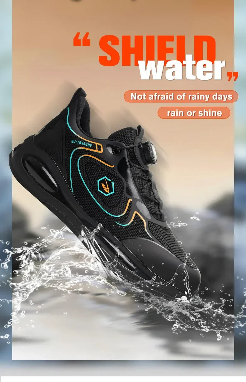 Safety Boots Men's Work Sneakers Battlefield Boots Breathable Steel Toe Shoes Safety stab-proof men's boots