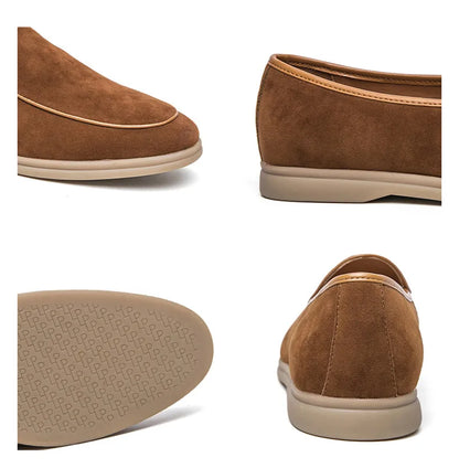 Fashion Men Luxury Brand Loafer Shoes Spring British Style Suede Men's Casual Shoes Breathable Comfort Slip-on Men Wedding Shoes