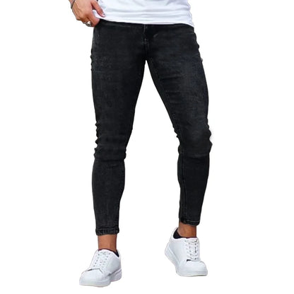 Mens y2k super Skinny jeans fade black Color Straight Classic Denim Trousers Casual Daily For Office Parties Male Cowboy Pants