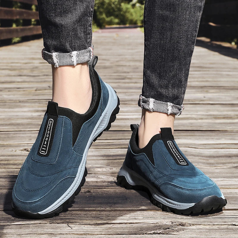 Men's non-slip casual sports shoes wear-resistant hiking shoes Outdoor 2025 fashion comfortable flat walking shoes for men