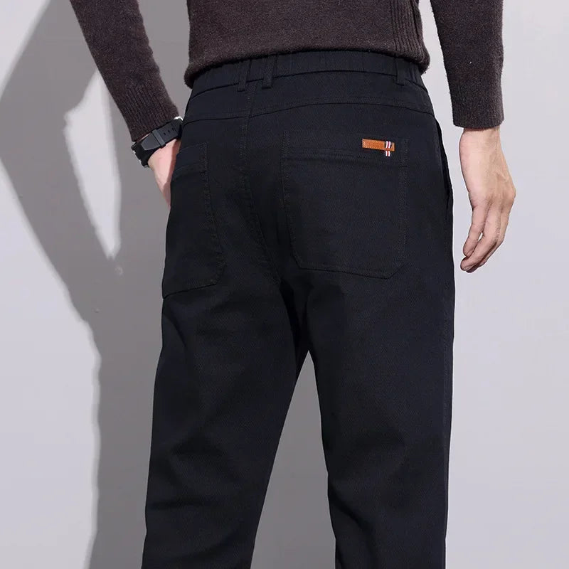 New Winter High-End Business Men's Suit Pants Autumn and Winter Slim Straight Casual Pants Versatile Fashion Trousers Korean