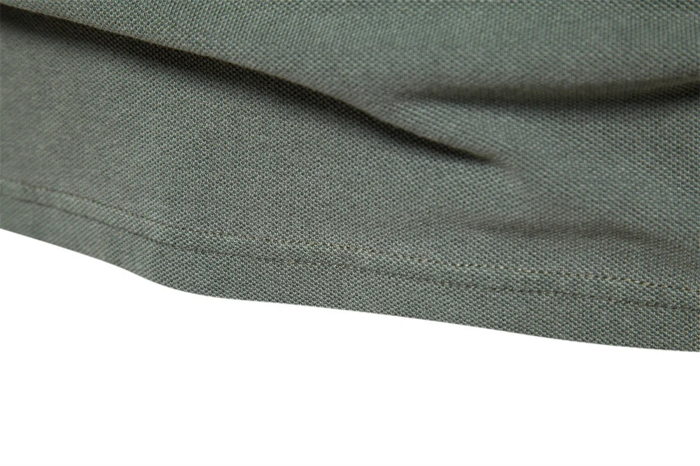 100% Cotton Solid Color Men's Polo Shirts Casual Short Sleeve Turndown Men's Shirts Fashion Streetwear Polos for Men