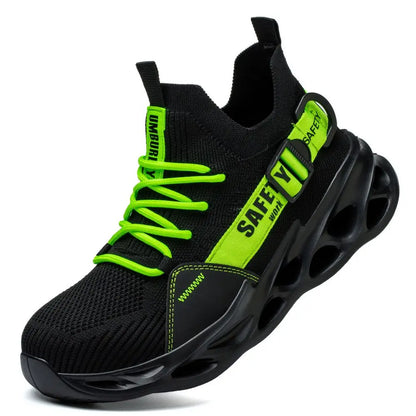 Men's Steel Toe Safety Shoes Anti Crush And Piercing Fashionable Breathable Sock Shoes Outdoor Unisex Work Footwear