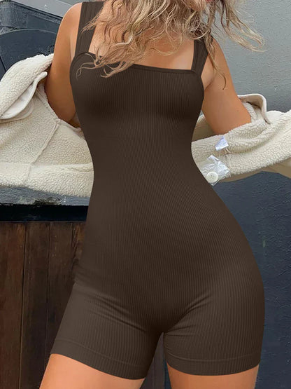 Women's Backless Sleeveless Bodycon Streetwear Romper Playsuit One Piece Fashion Fitness Yoga Quick Drying Breathable Jumpsuits