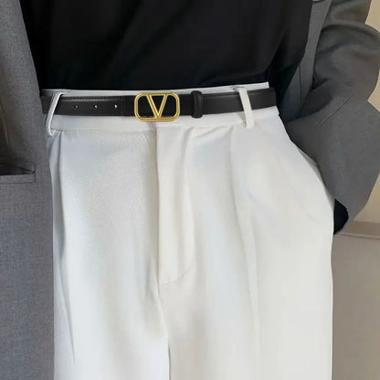 Classic ladies belt casual Joker ladies thin belt fashion personality with pants.