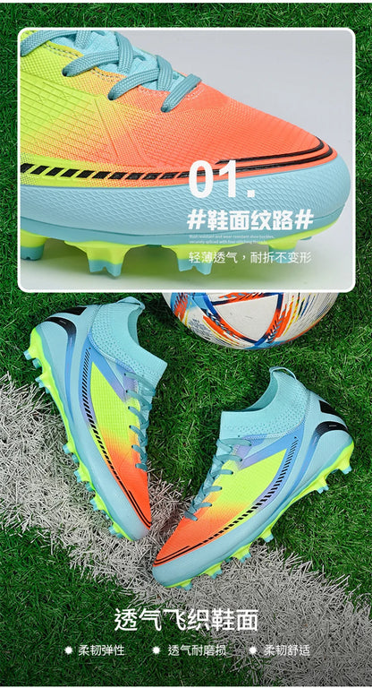 Mens Soccer Shoes TF/FG High Ankle Football Boots Kids Women Outdoor Sports Shoes Multicolor Training Match Athletic Sneakers