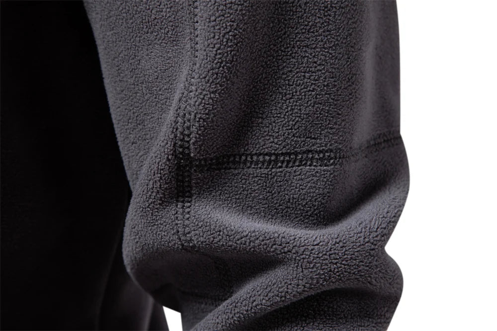 Thicken Warm Fleece Jacket for Men Zipper Neck Pullover Men's Sweatshirt Soft Shell Mens Jacket