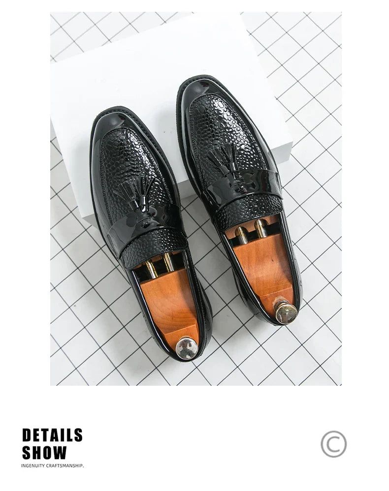 Classic Social Formal Leather Shoes Men Party Leather Casual Business Shoes Men Leather Loafers High Quality Men's Dress Shoes