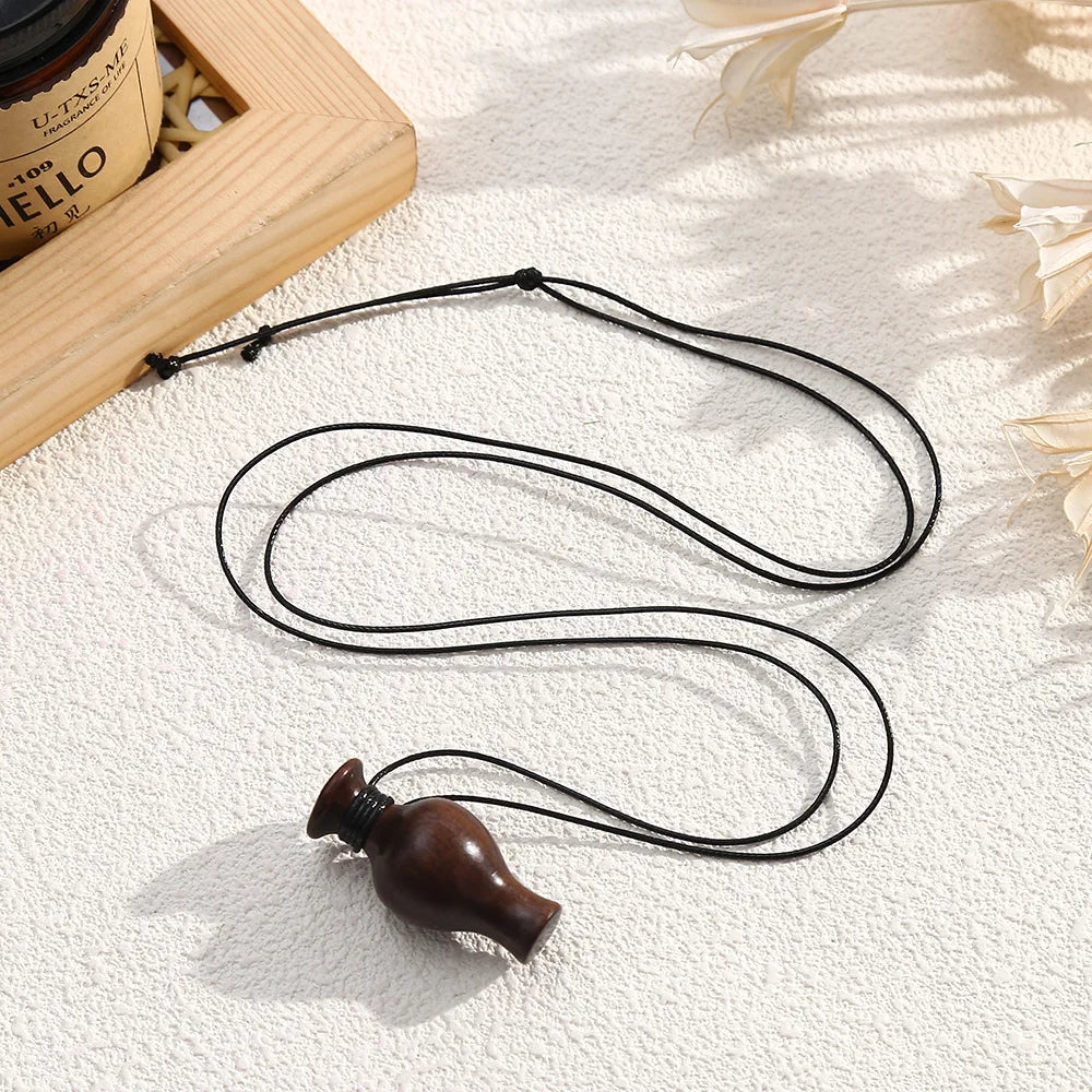 Wooden Water Bottle Pendant Necklace for Women Fashion Sweater Chain Fashion Jewelry Gift Accessories Wholesale