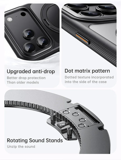 Magnetic 360 Degrees Rotating Ring Holder Case For iPhone 17 Pro Max / 17 Air