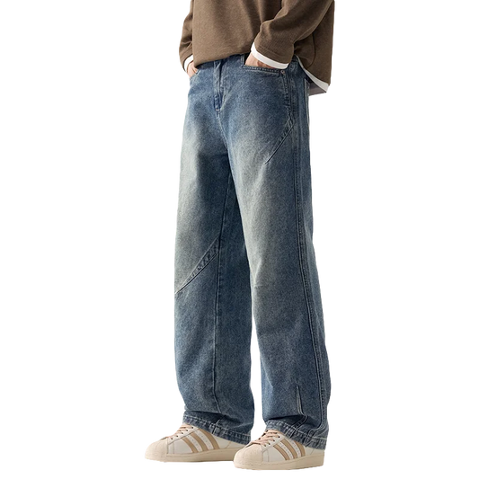 Men's Trendy Jeans All-Season Cotton Blend Straight-Leg Pants - Fashionable Minimalist Versatile Casual Denim Trousers M-4XL
