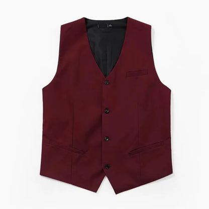 Man Three-piece Sets Fashion Turn Down Collar Coat+Single-breasted Vest+Pant Male Outfit Solid Color Business Wedding Men Suit