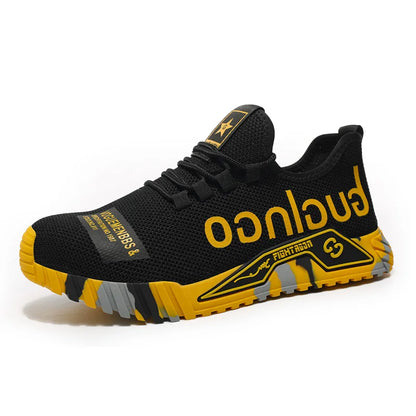 Fashion Sports Shoes Work Boots Puncture-Proof Safety Shoes Men Steel Toe Shoes Security Protective Shoes Indestructible
