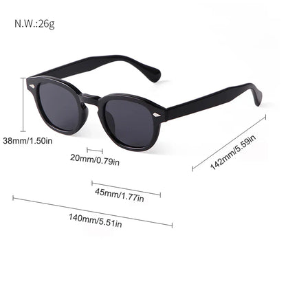 Fashion Transparent Blue Round Sunglasses Women Men 2024 Retro Rivet Tortoise Small Square Sun Glasses UV400 Lunettes De Soleil