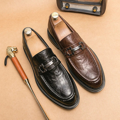 Classic Men's Dress Shoes Formal Oxford Leather Shoes For Men High Quality Casual Business Shoes Man Social Leather Loafer Male