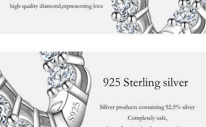 1.8CT All Moissanite Earrings for Women S925 Pure Silver GRA Certified Diamond Temperament Fashion Wedding Party Jewelry