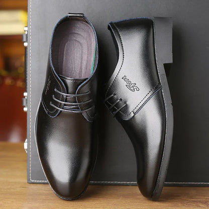 Men's Shoes Black Leather Formal Shoes for Men Oxfords Male Wedding Party Office Business Shoe Man zapatos de hombre Plus Size