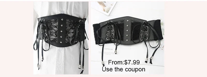 Pearl Chain Bustiers Tied Waspie Wide Belt Cinchers Underwire Lace-up Underbust Corset Bustier Corsets Tops Boned Corset